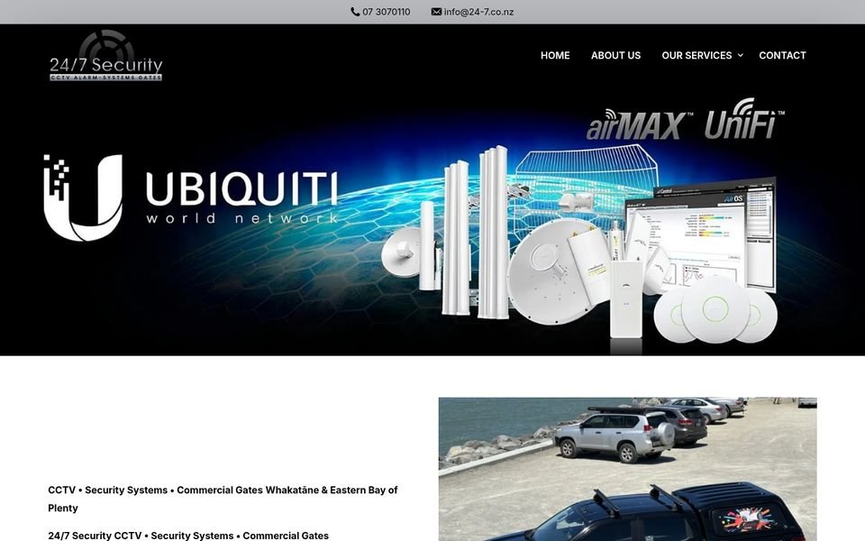 24/7 Security website homepage